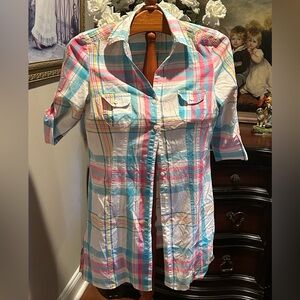 Victoria's Secret Vintage Multicolor Plaid Shirt PJ Pajamas SZ S